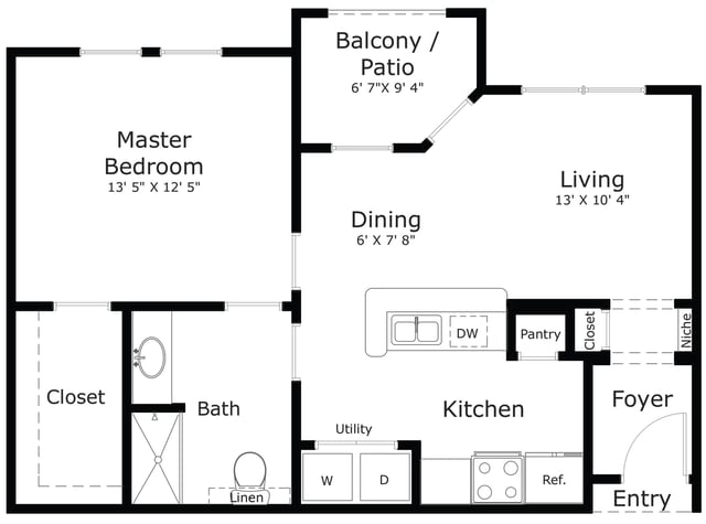 PKHB_IL_Bluebonnet_1B-1BA_689 sq. ft
